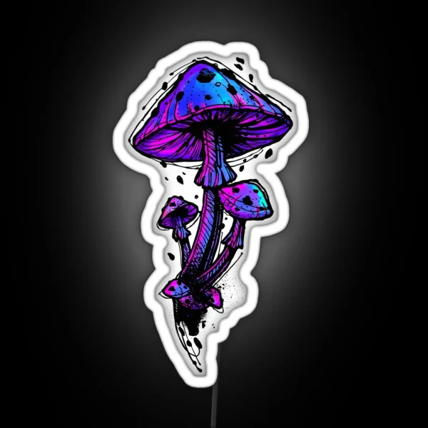 Psychedelic Mushrooms RGB Neon Sign
