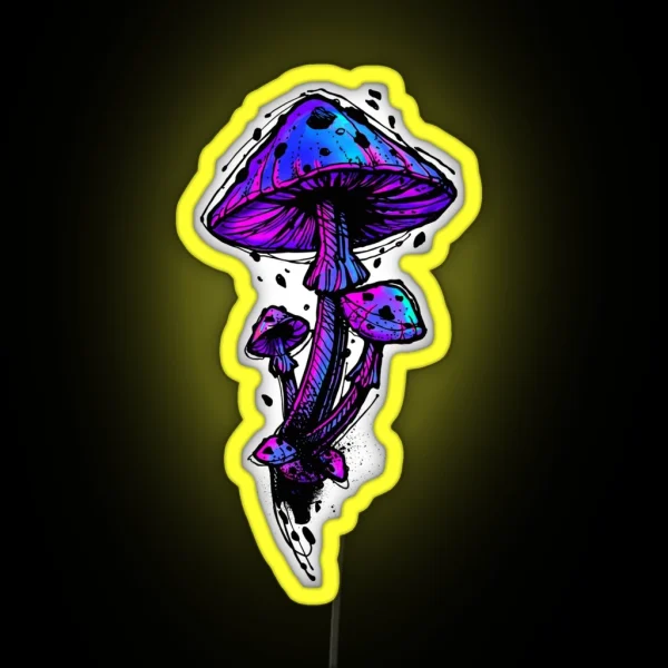 Psychedelic Mushrooms RGB Neon Sign