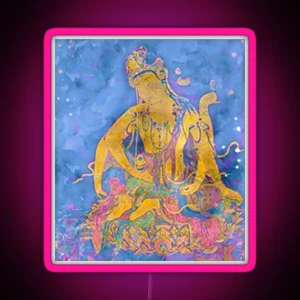 Psychedelic Nyoirin Kannon Japanese Buddhist RGB Neon Sign