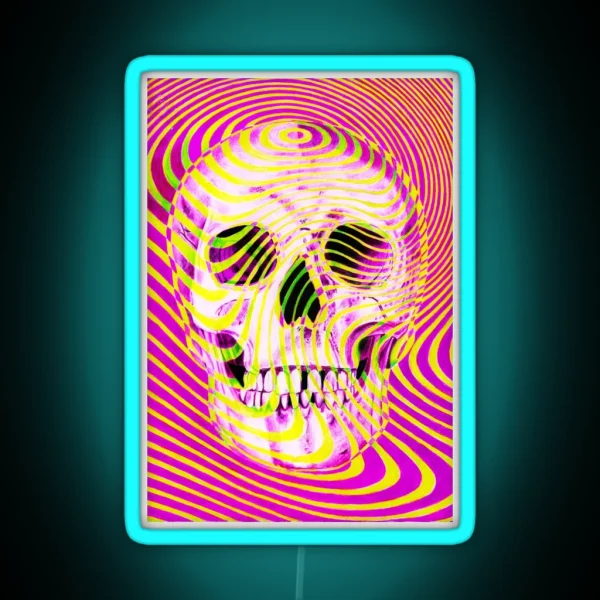 Psychedelic Skull RGB Neon Sign