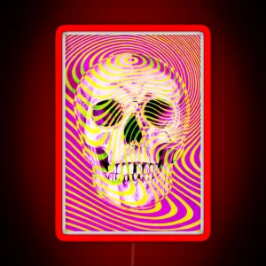 Psychedelic Skull RGB Neon Sign