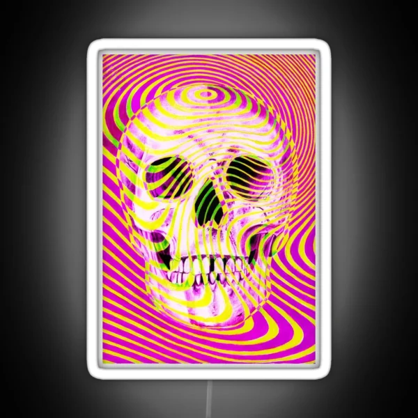Psychedelic Skull RGB Neon Sign