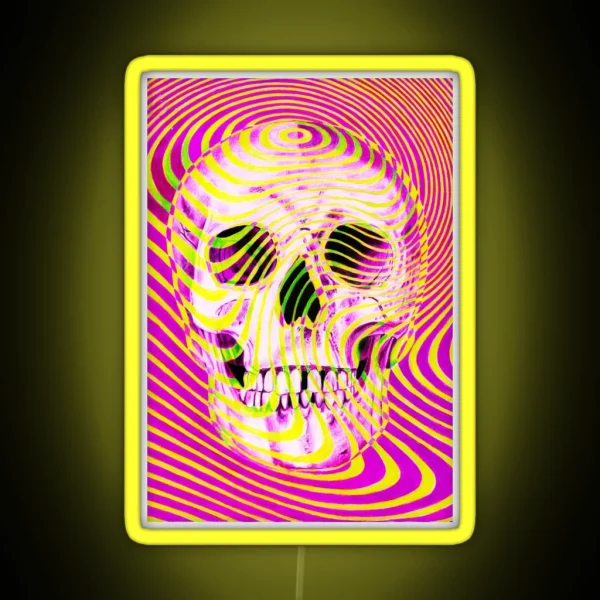 Psychedelic Skull RGB Neon Sign