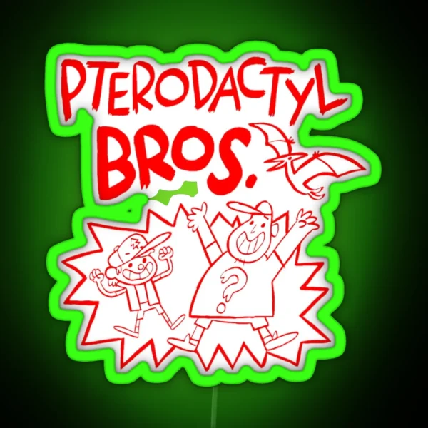 Pterodactyl Bros RGB Neon Sign