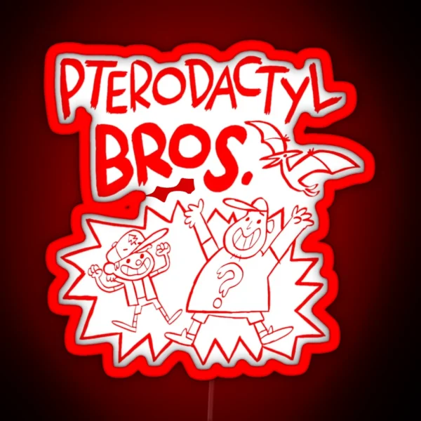 Pterodactyl Bros RGB Neon Sign