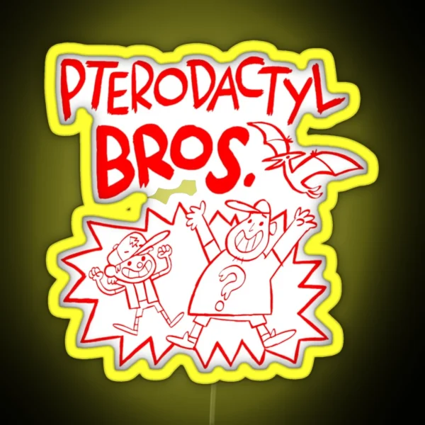 Pterodactyl Bros RGB Neon Sign