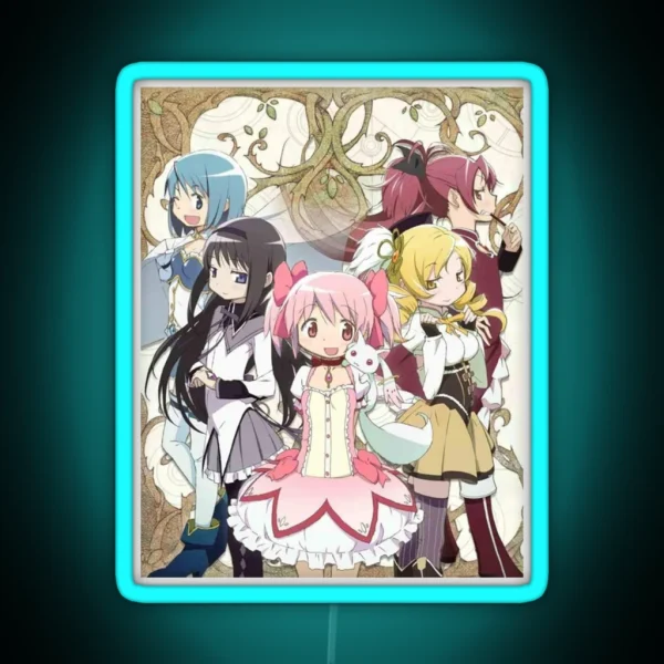 Puella Magi Madoka Magica Anime RGB Neon Sign