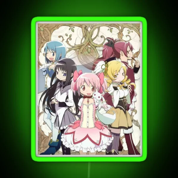 Puella Magi Madoka Magica Anime RGB Neon Sign