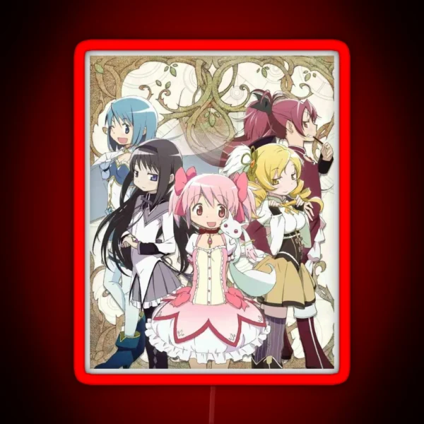 Puella Magi Madoka Magica Anime RGB Neon Sign