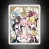 A vibrant Puella Magi Madoka Magica anime neon sign with RGB colors.
