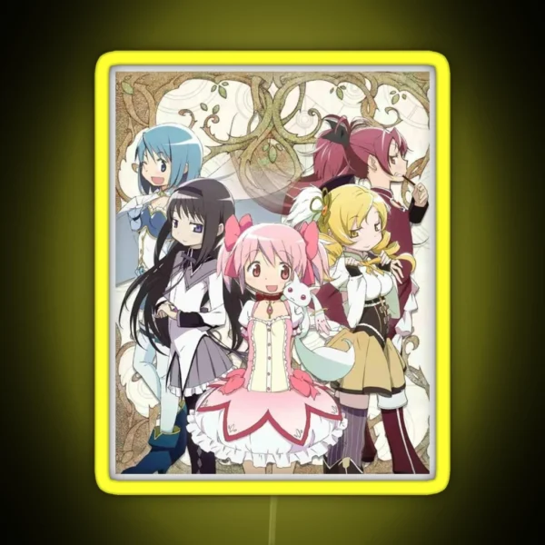 Puella Magi Madoka Magica Anime RGB Neon Sign
