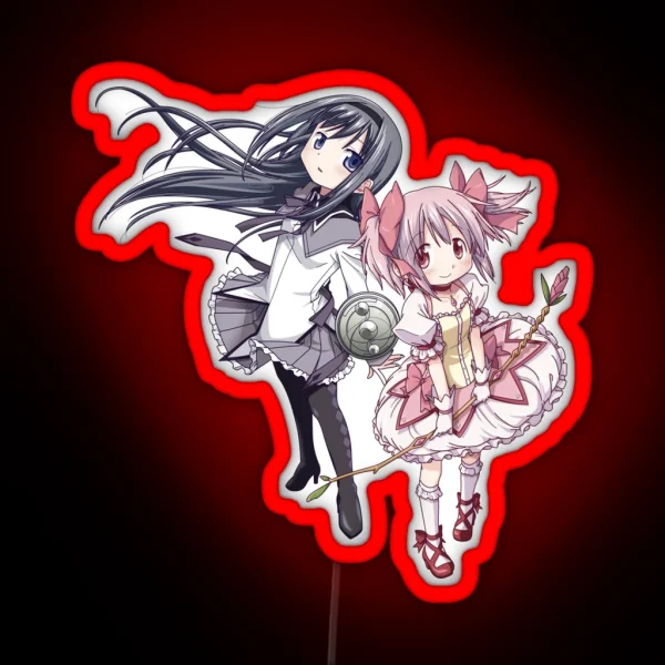 Puelle Magi Madoka And Homura 2021 Ship Edit RGB Neon Sign