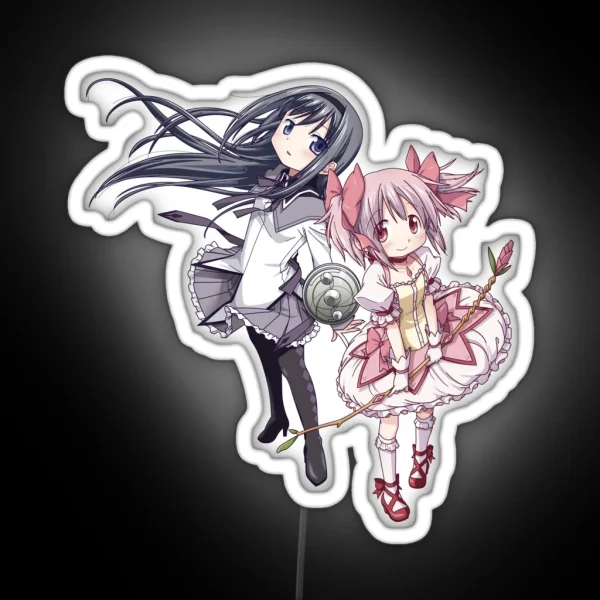 Puelle Magi Madoka And Homura 2021 Ship Edit RGB Neon Sign