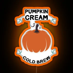 Pumpkin Cream Cold Brew RGB Neon Sign