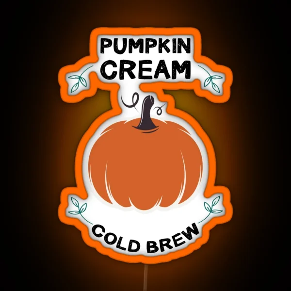 Pumpkin Cream Cold Brew RGB Neon Sign