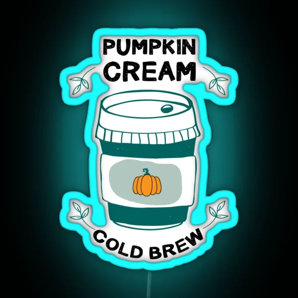 Pumpkin Cream Cold Brew RGB Neon Sign