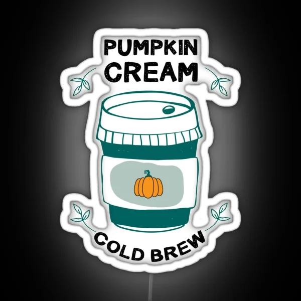 Pumpkin Cream Cold Brew RGB Neon Sign