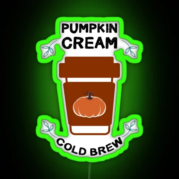 Pumpkin Cream Cold Brew RGB Neon Sign