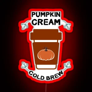 Pumpkin Cream Cold Brew RGB Neon Sign