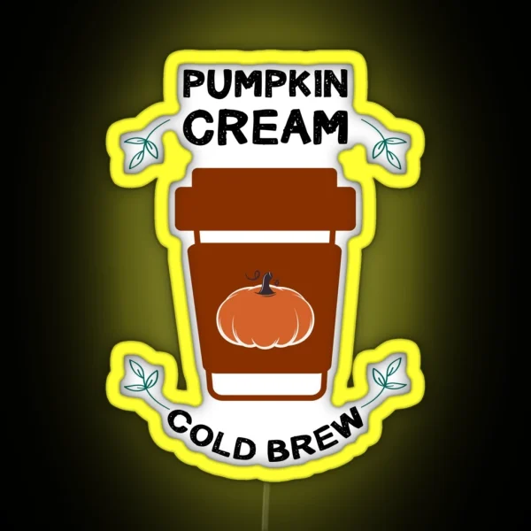 Pumpkin Cream Cold Brew RGB Neon Sign