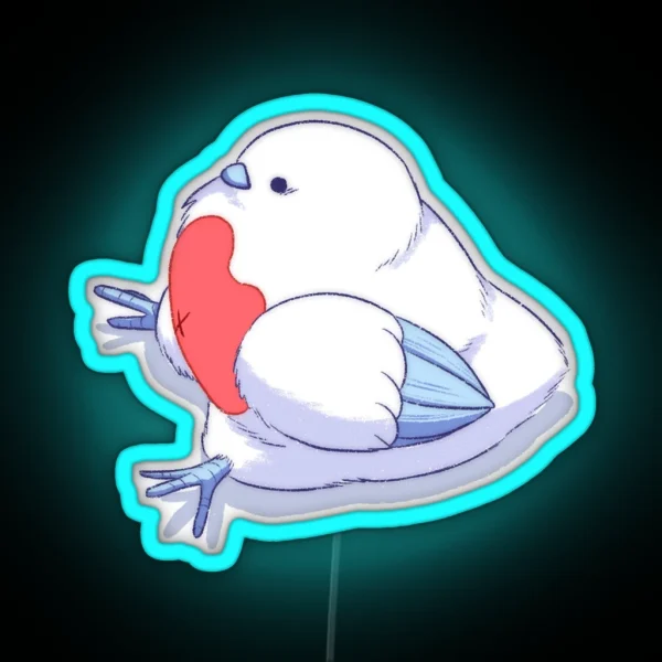 Punishing Bird Fat Pigeon Sit RGB Neon Sign