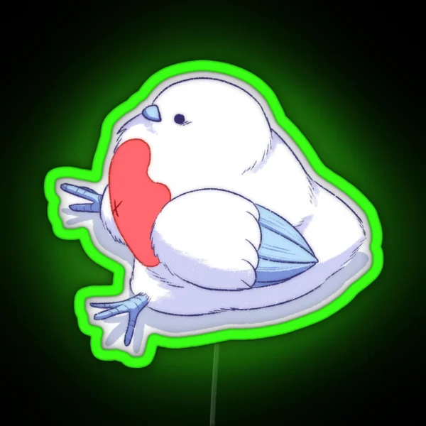 Punishing Bird Fat Pigeon Sit RGB Neon Sign