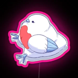 Punishing Bird Fat Pigeon Sit RGB Neon Sign