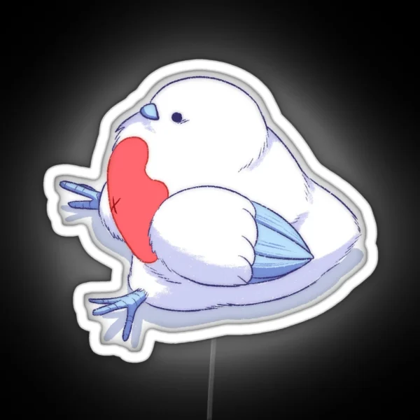 Punishing Bird Fat Pigeon Sit RGB Neon Sign