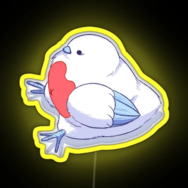 Punishing Bird Fat Pigeon Sit RGB Neon Sign
