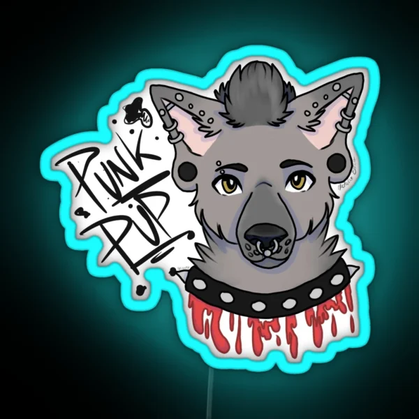 Punk Pup RGB Neon Sign