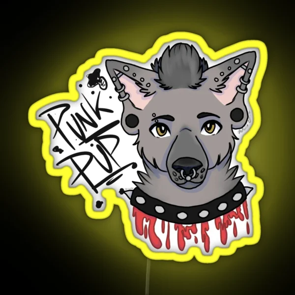 Punk Pup RGB Neon Sign