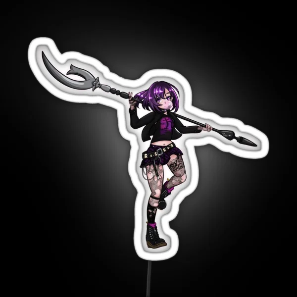 Punk Saturn No Background RGB Neon Sign