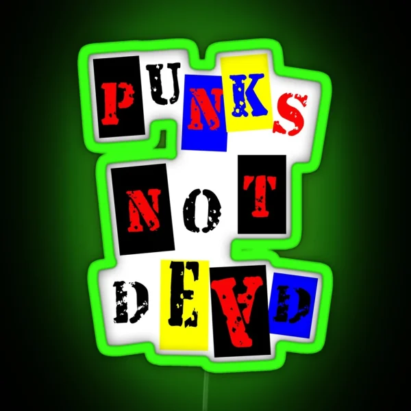 Punks Not Dead RGB Neon Sign
