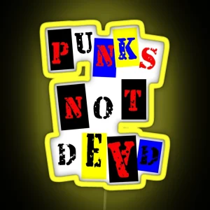 Punks Not Dead RGB Neon Sign