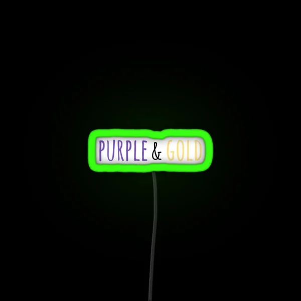Purple And Gold RGB Neon Sign