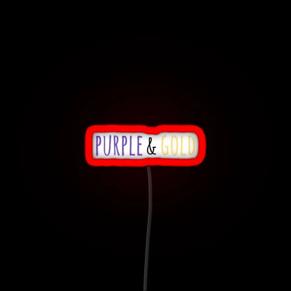 Purple And Gold RGB Neon Sign