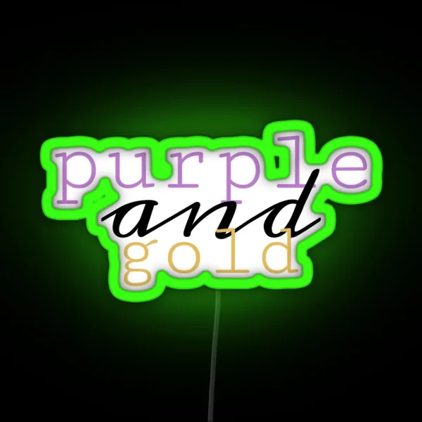 Purple And Gold RGB Neon Sign