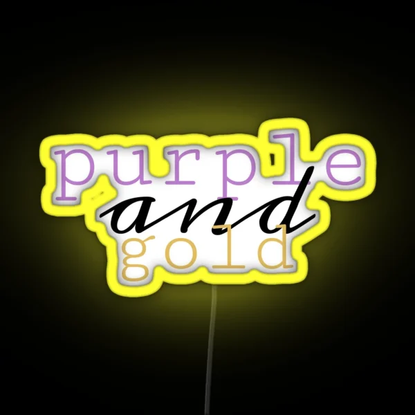 Purple And Gold RGB Neon Sign