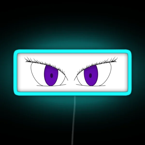 Purple Anime Eyes RGB Neon Sign