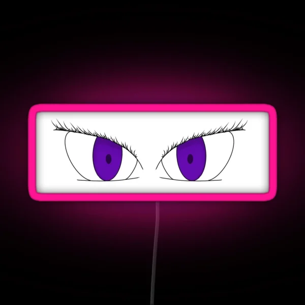 Purple Anime Eyes RGB Neon Sign
