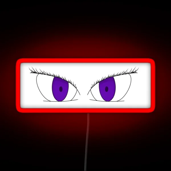 Purple Anime Eyes RGB Neon Sign