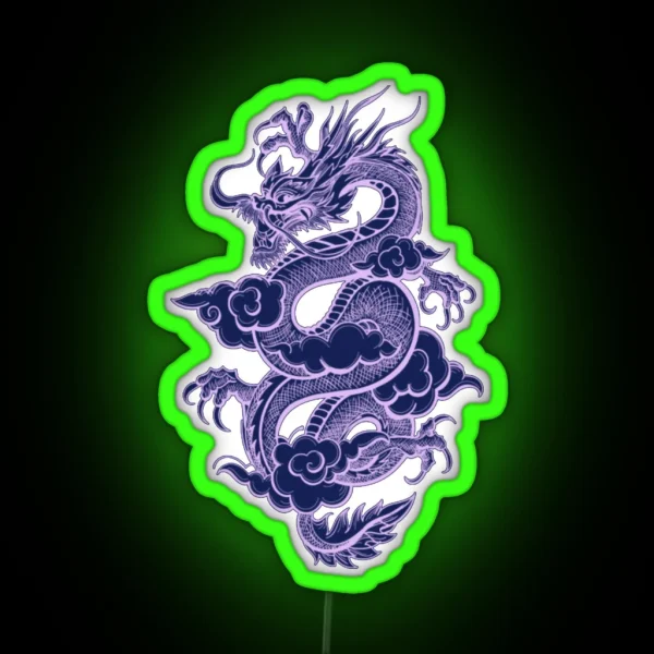 Purple Chinese Dragon RGB Neon Sign