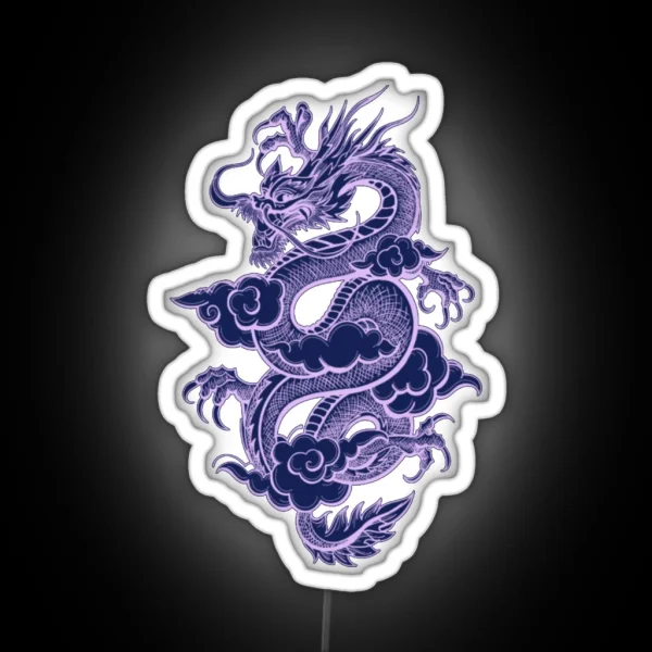 Purple Chinese Dragon RGB Neon Sign