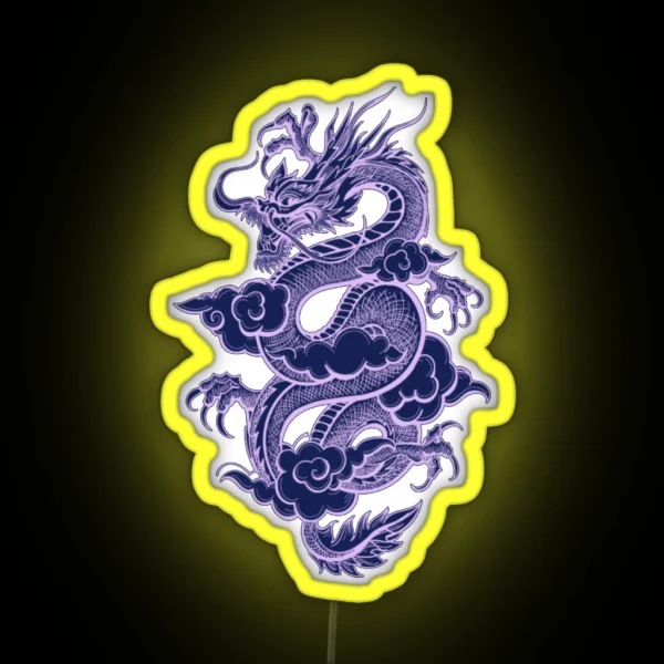 Purple Chinese Dragon RGB Neon Sign