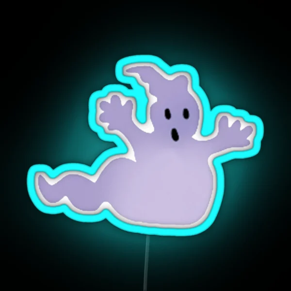 Purple Ghost RGB Neon Sign