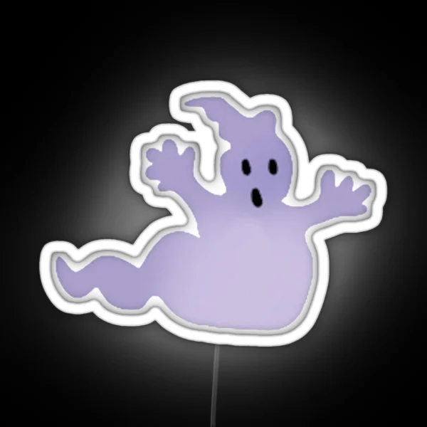 Purple Ghost RGB Neon Sign
