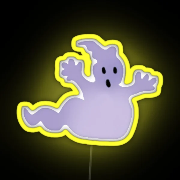 Purple Ghost RGB Neon Sign