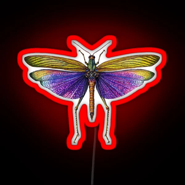 Purple Grasshopper RGB Neon Sign