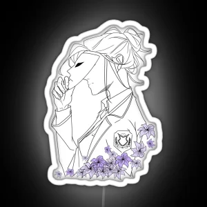 Purple Hyacinth Webtoon Purple Flowers RGB Neon Sign