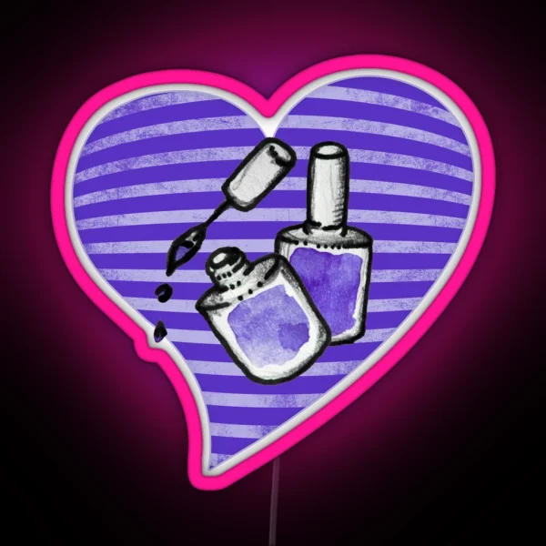 Purple Nail Polish RGB Neon Sign